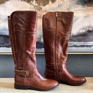 🆕 Marc Fisher Brown Leather Heeled Boots